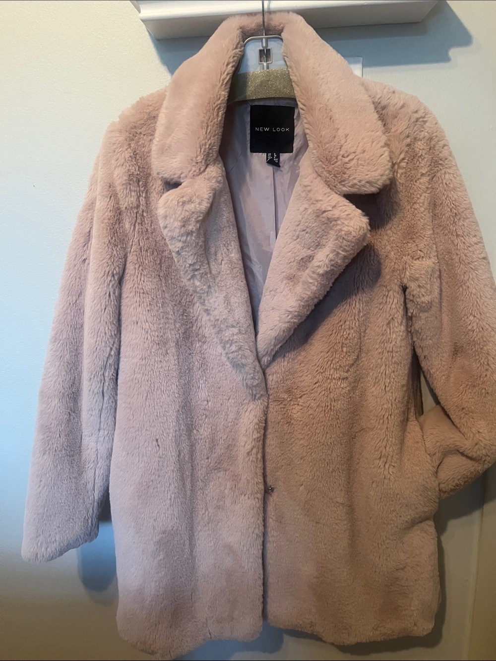 New Look Teddy Jacket in Dusty Pink